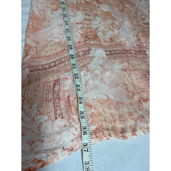 Terzo Millenio Linen Dress Sleeveless Size large Shift Split Neck - Picture 8 of 9